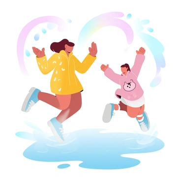 Mama e hija dibujo kawaii