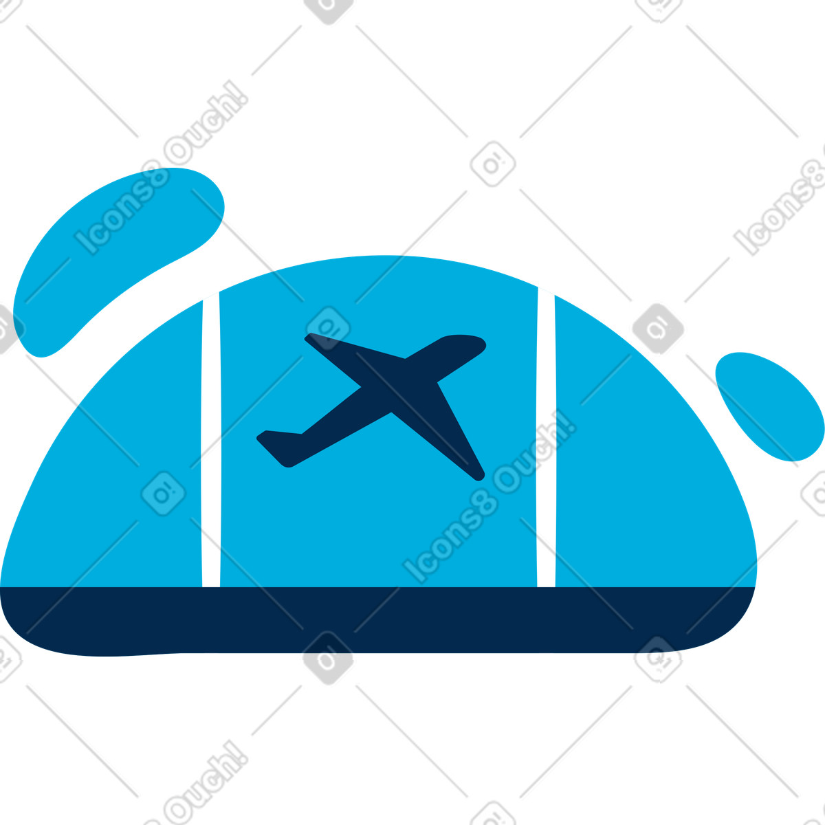 Airport illustration clipart image showcasing vector graphics in PNG