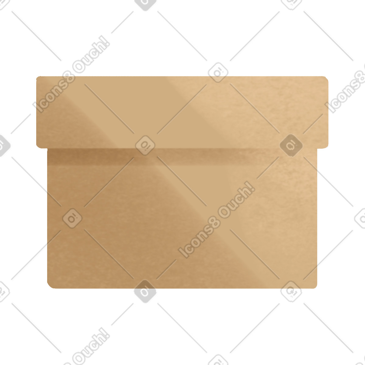Illustration Large cardboard box dans le style Shine à télécharger aux formats PNG, SVG