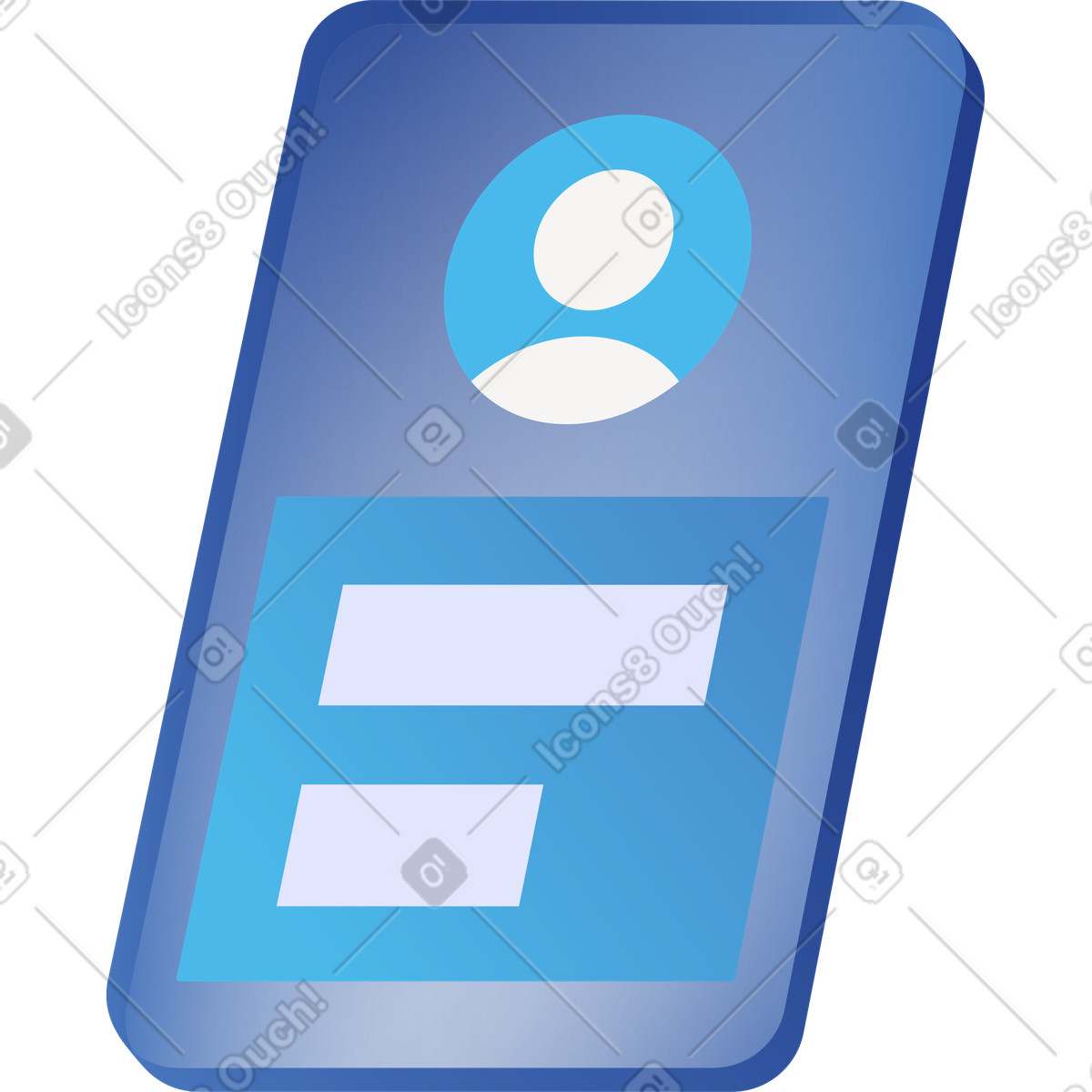 User card illustration in PNG, SVG