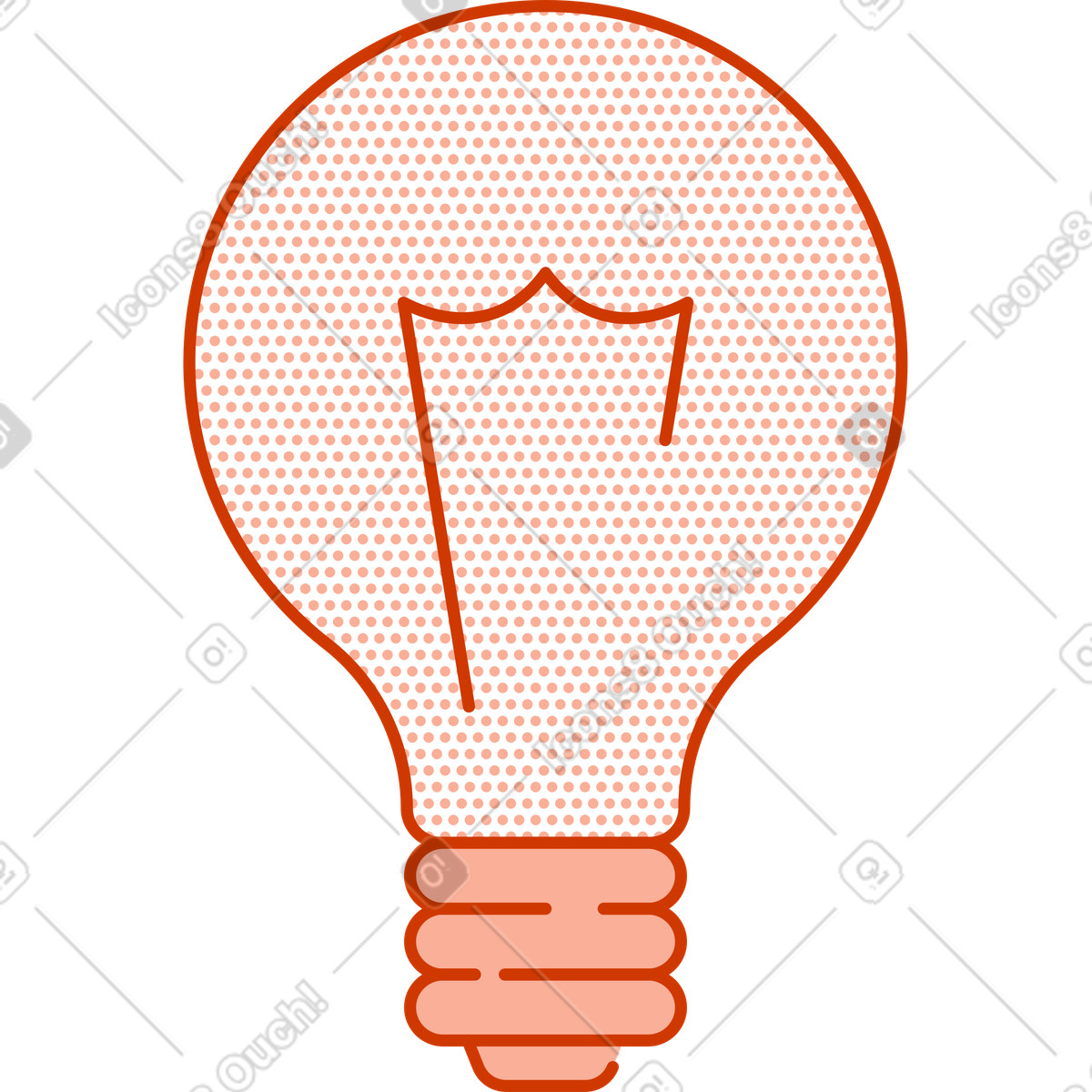 Die glühbirne-Illustration im Natty-Stil als Download in PNG, SVG