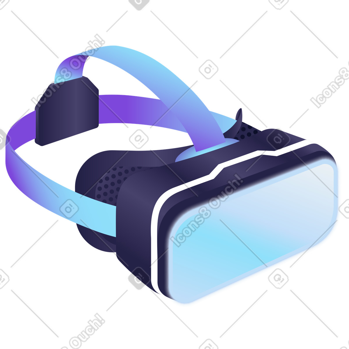 Occhiali per realtà virtuale illustrazione in stile Isotech scarica in PNG, SVG