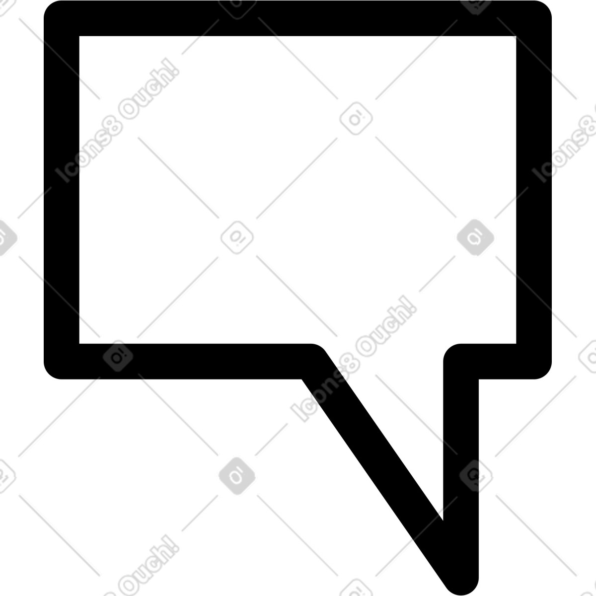 Ilustración Speech bubble outline empty comment box for message and feedback en estilo Notion Line Art a descargar en PNG y SVG
