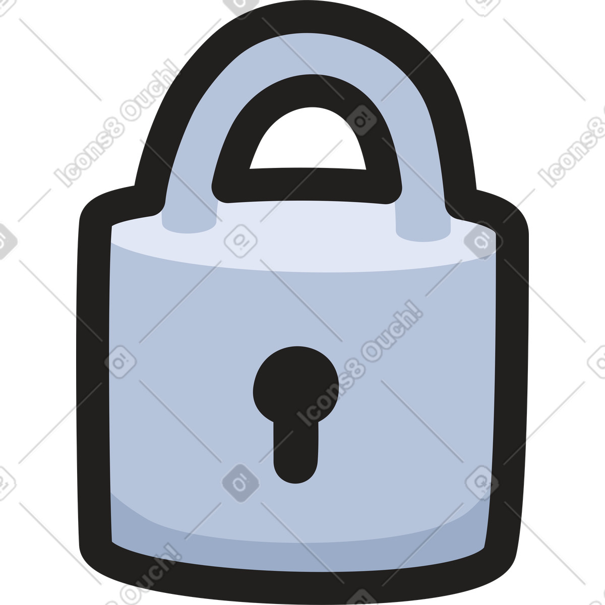 Sperren-Illustration im Clipart-Stil als Download in PNG, SVG