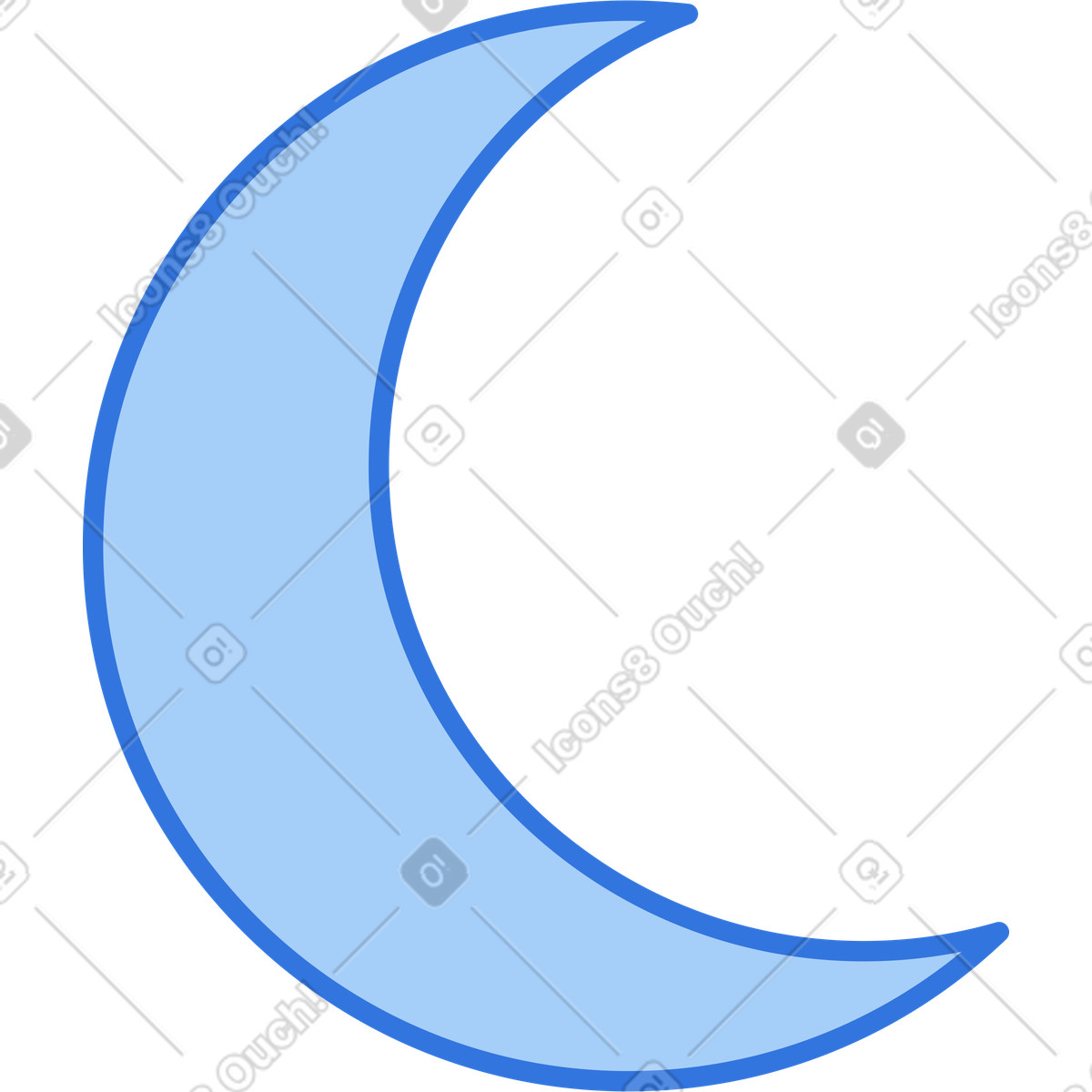 下载 Sky 风格的 月亮 插画，支持 PNG、SVG 格式