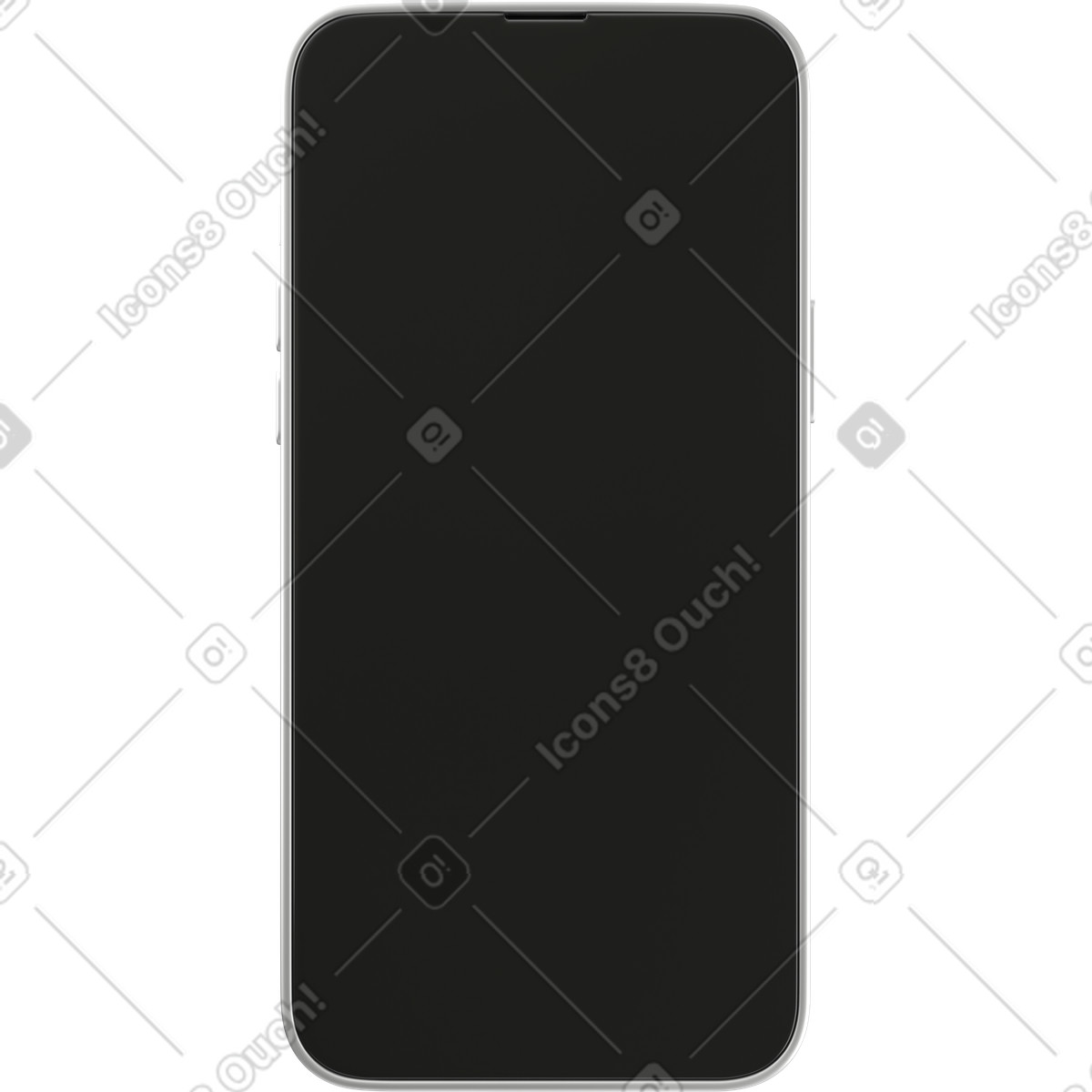 Ilustración Close up of black phone screen en estilo 3D Business a descargar en PNG y SVG