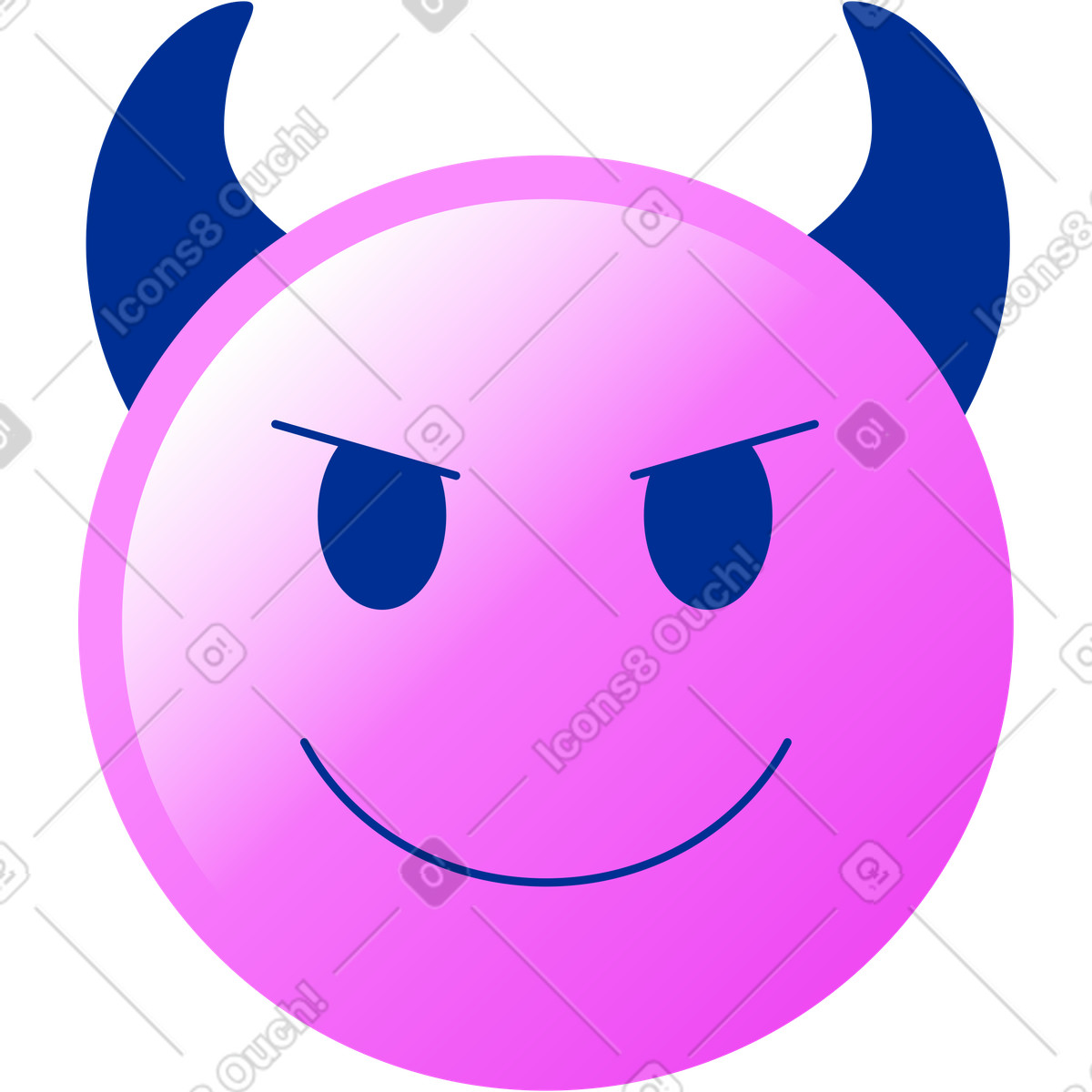 Ilustração de Demônio emoji em no estilo Glossy para baixar em PNG, SVG
