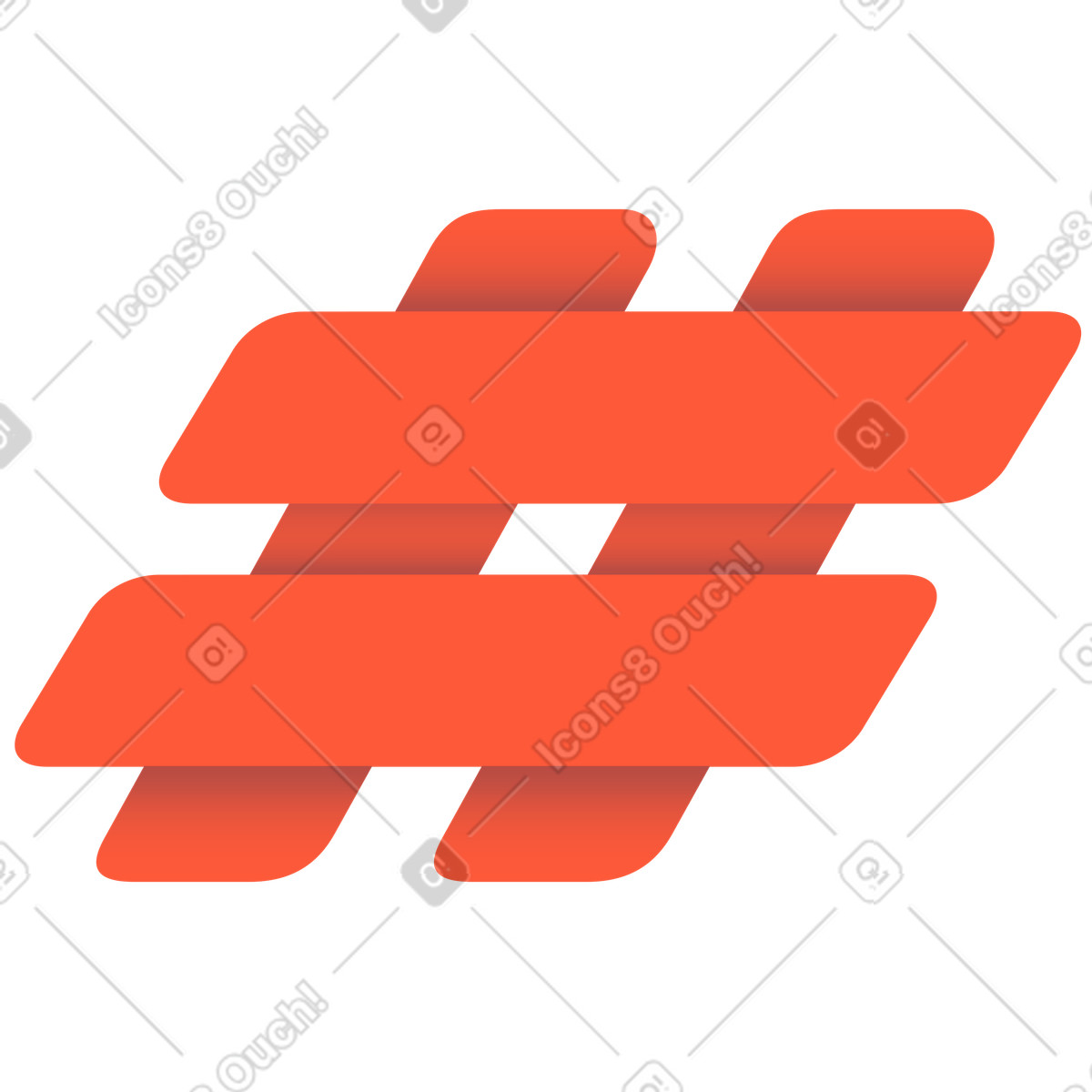 Ilustración Hashtag en estilo Beam a descargar en PNG y SVG