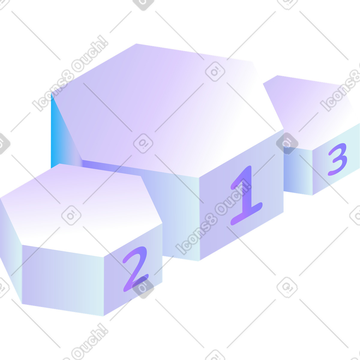 Ilustração de Pódio da vitória em no estilo Hi-tech para baixar em PNG, SVG