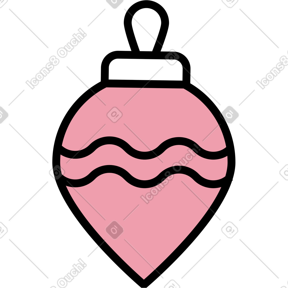 Palla di natale illustrazione in stile Memphis scarica in PNG, SVG