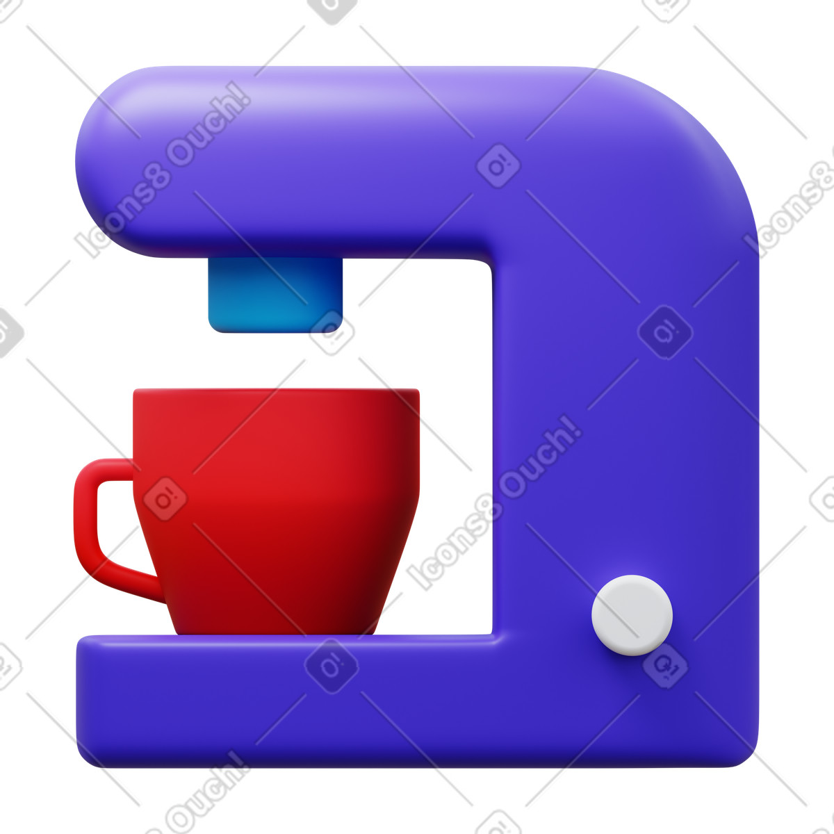 3D Fluency 스타일의 Coffee maker 일러스트레이션 PNG, SVG 다운로드