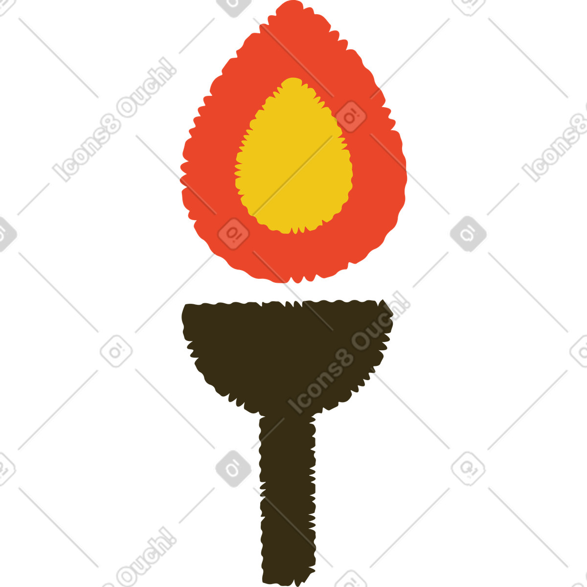 Torch illustration in Bermuda style download in PNG, SVG