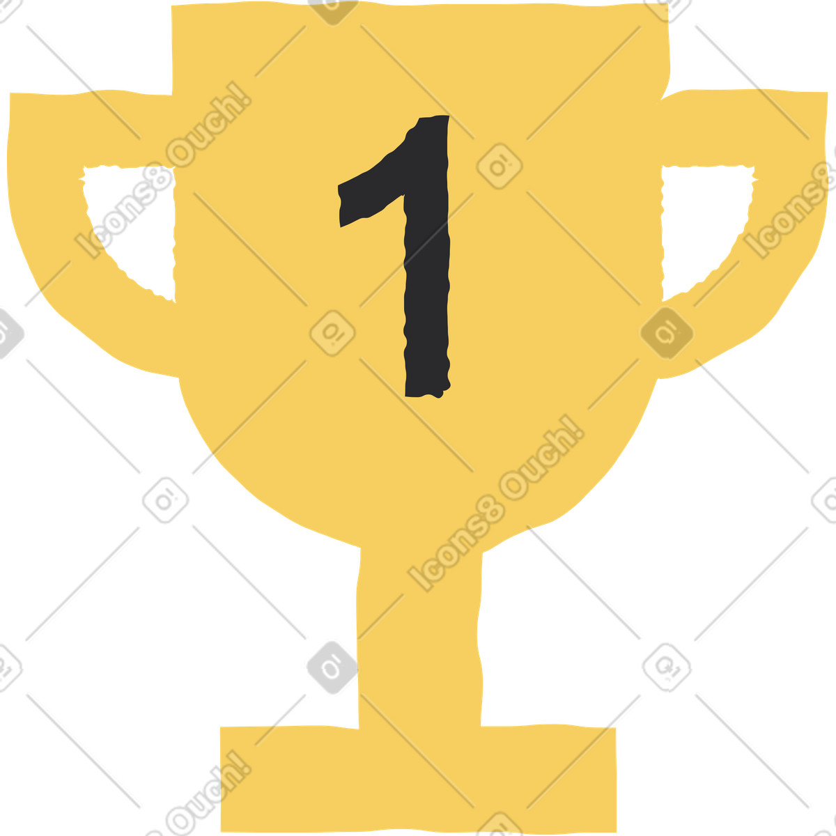 Premio-cup illustrazione in stile Pablo scarica in PNG, SVG