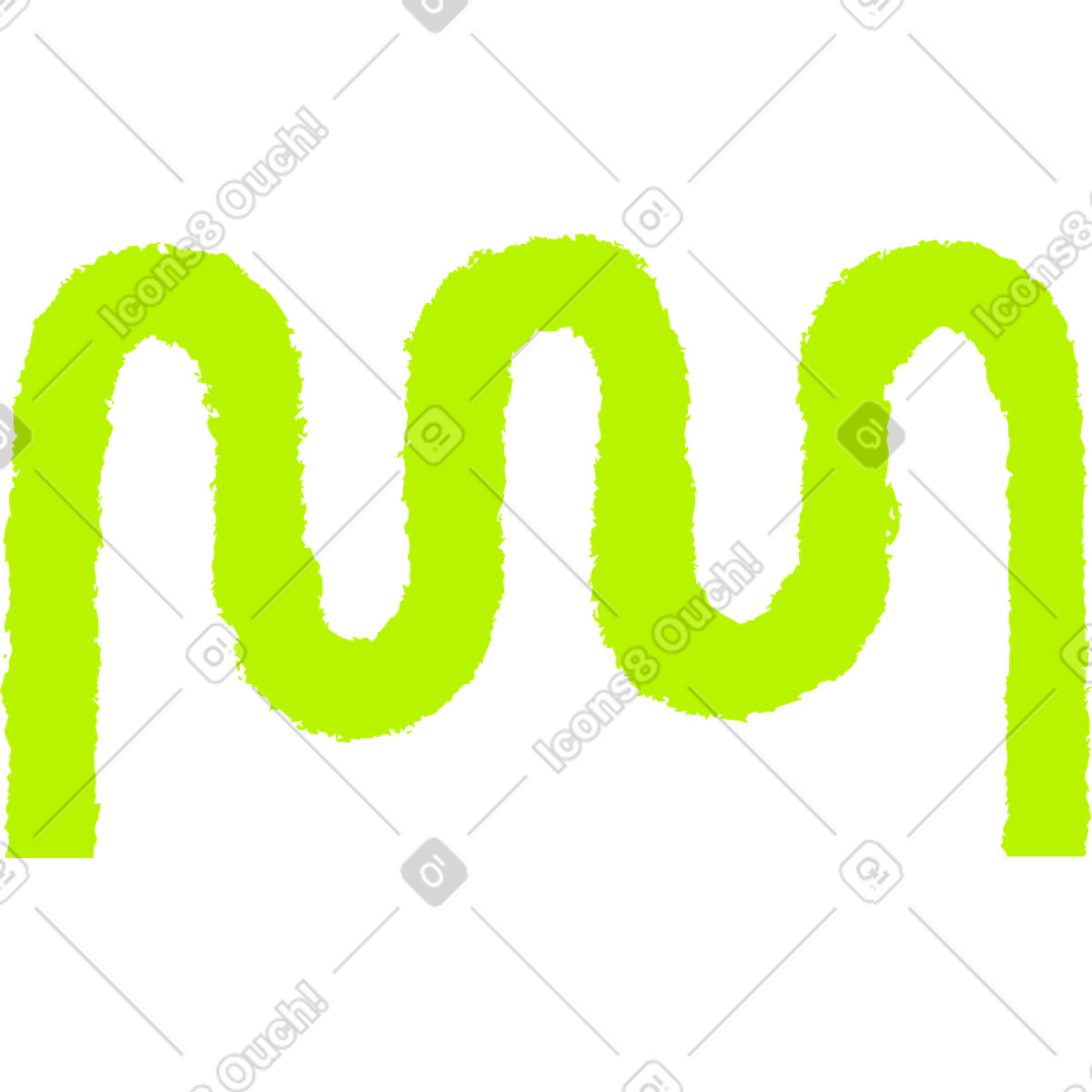 Wavy line illustration in Mirage style download in PNG, SVG