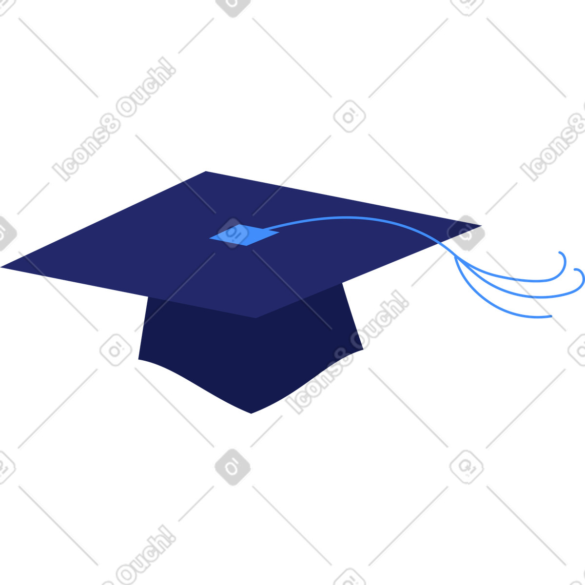 Illustration Chapeau de graduation dans le style Clip à télécharger aux formats PNG, SVG
