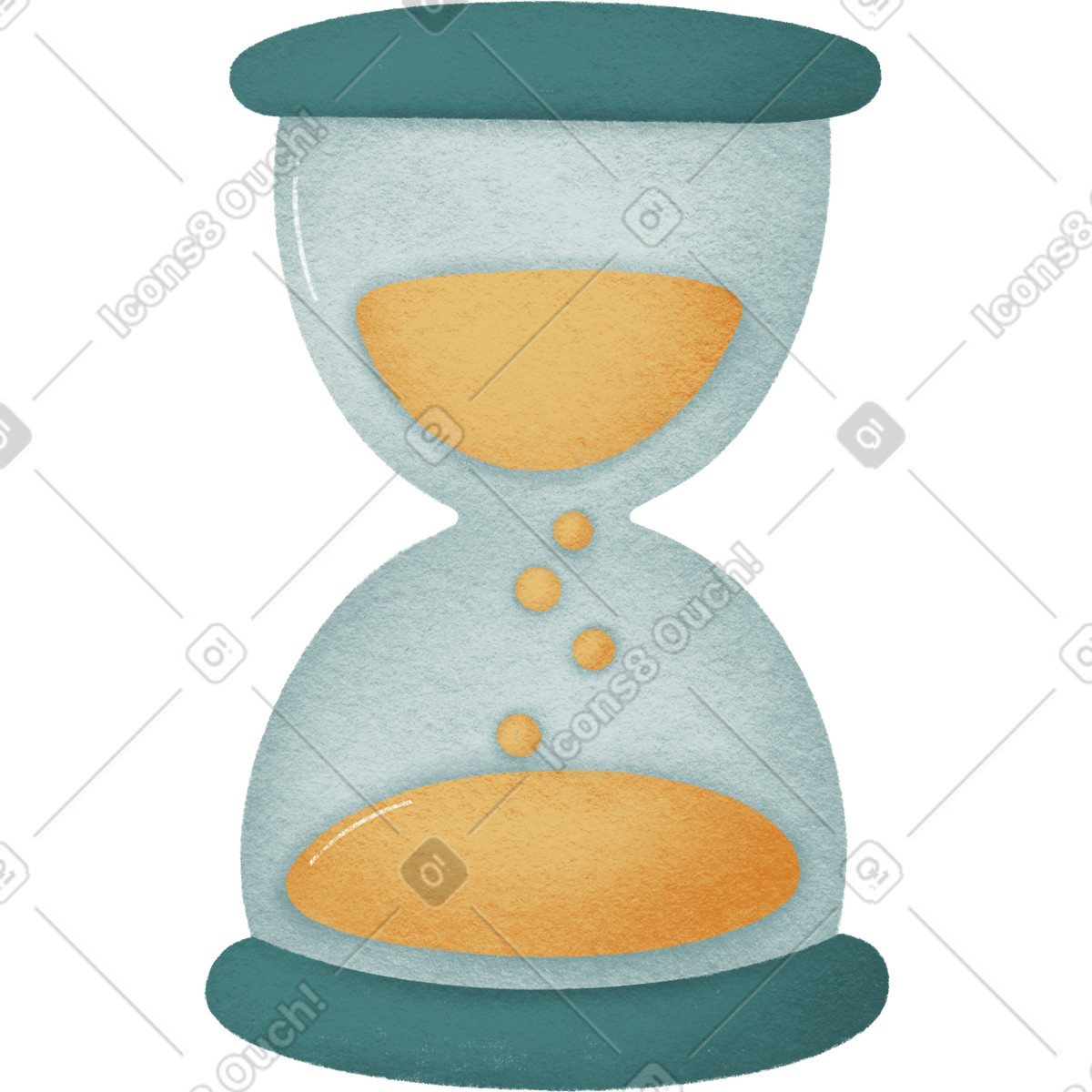 Clessidra illustrazione in stile Woolly scarica in PNG, SVG