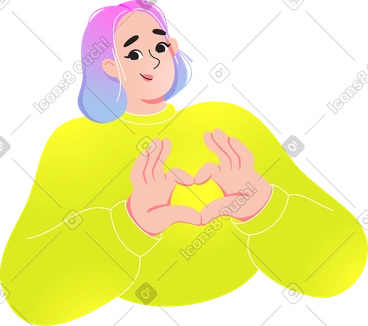 마음을 가진 여자 PNG, SVG