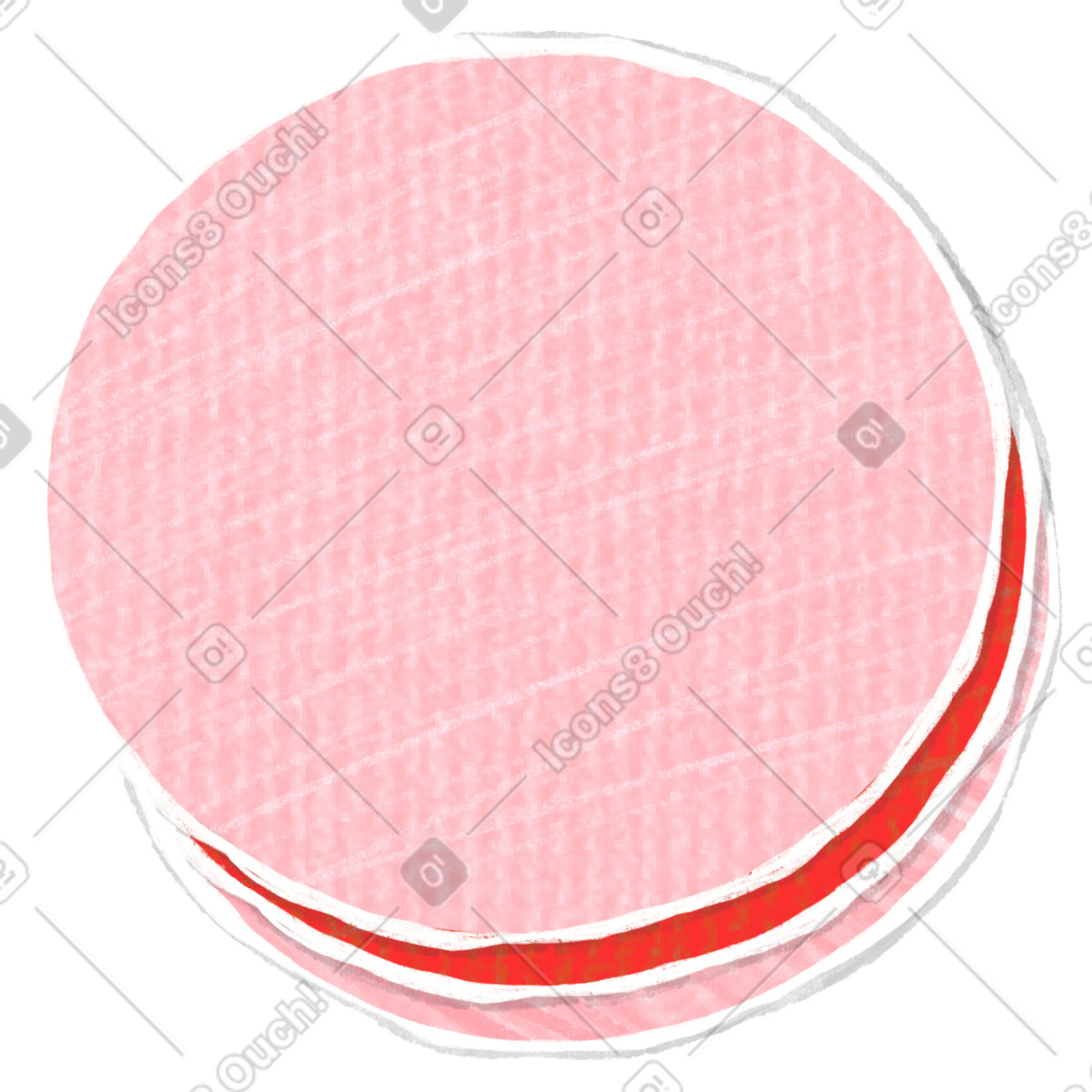 Illustration Macaroons pink dans le style Crafty à télécharger aux formats PNG, SVG