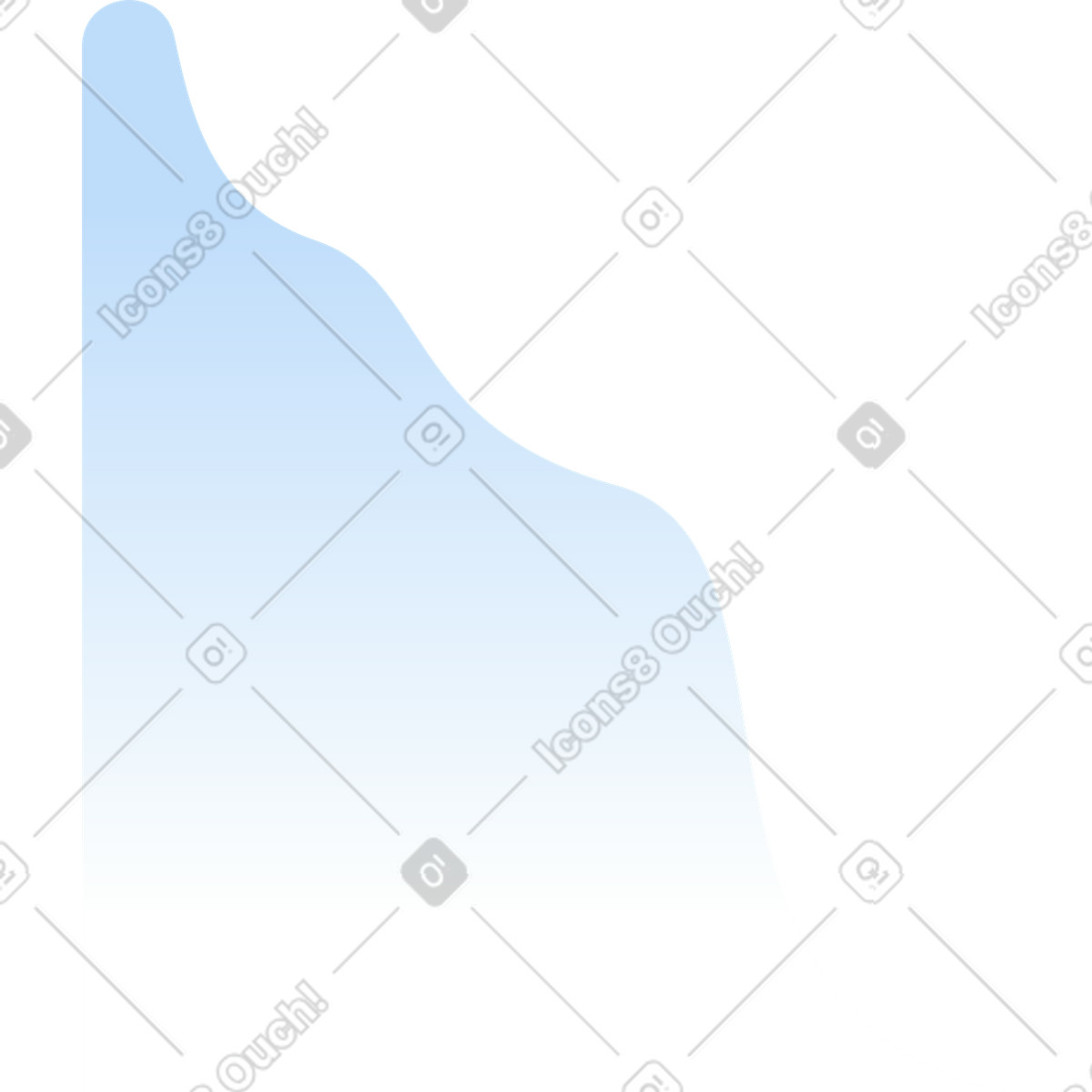 Blue gradient shape illustration in Marginalia style download in PNG, SVG