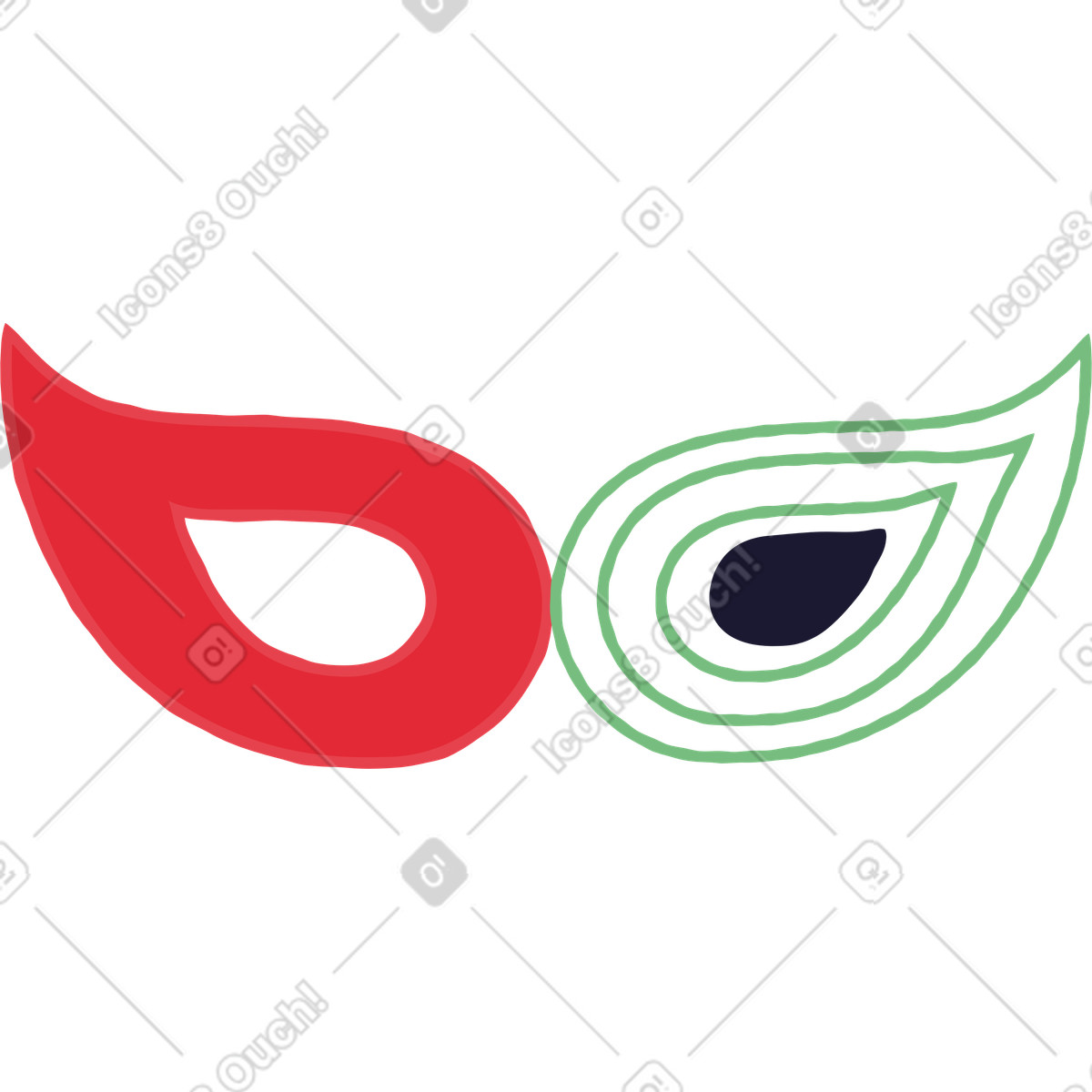 Ilustração de Mascarar em no estilo Stripy para baixar em PNG, SVG