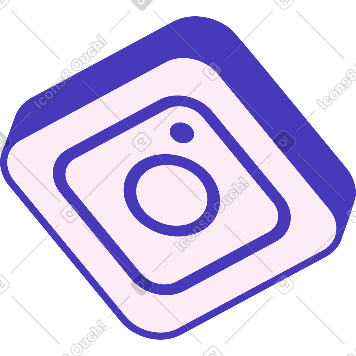 Blueberry スタイルの Instagramのアイコン のイラストをPNG、SVG形式でダウンロード