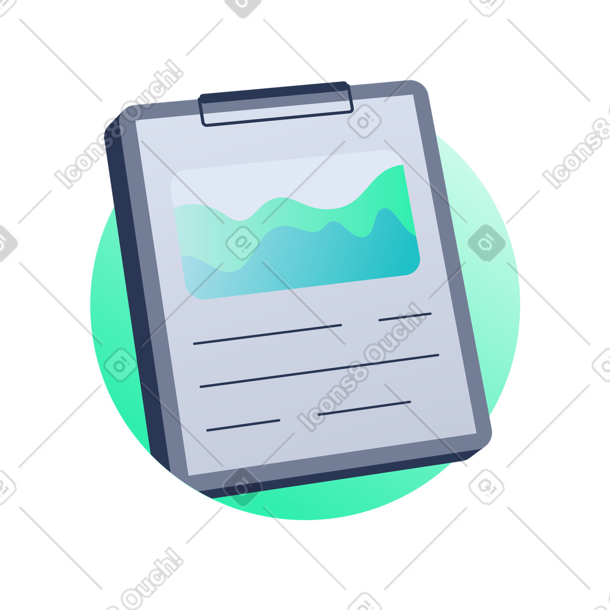 Report Icon, Business Analytics, Market Research illustration in Lucent style download in PNG, SVG