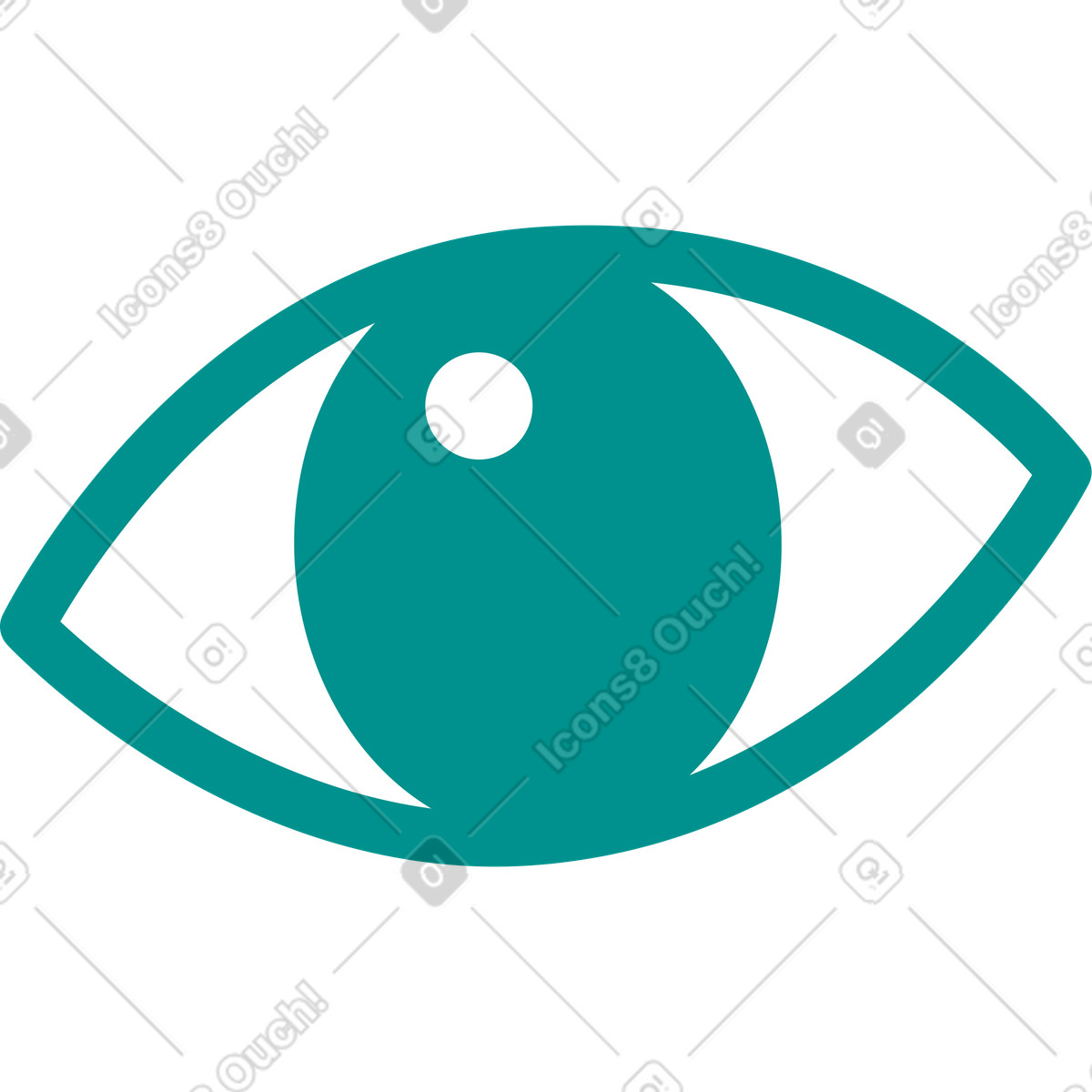 Ai eye illustration in Natty style download in PNG, SVG