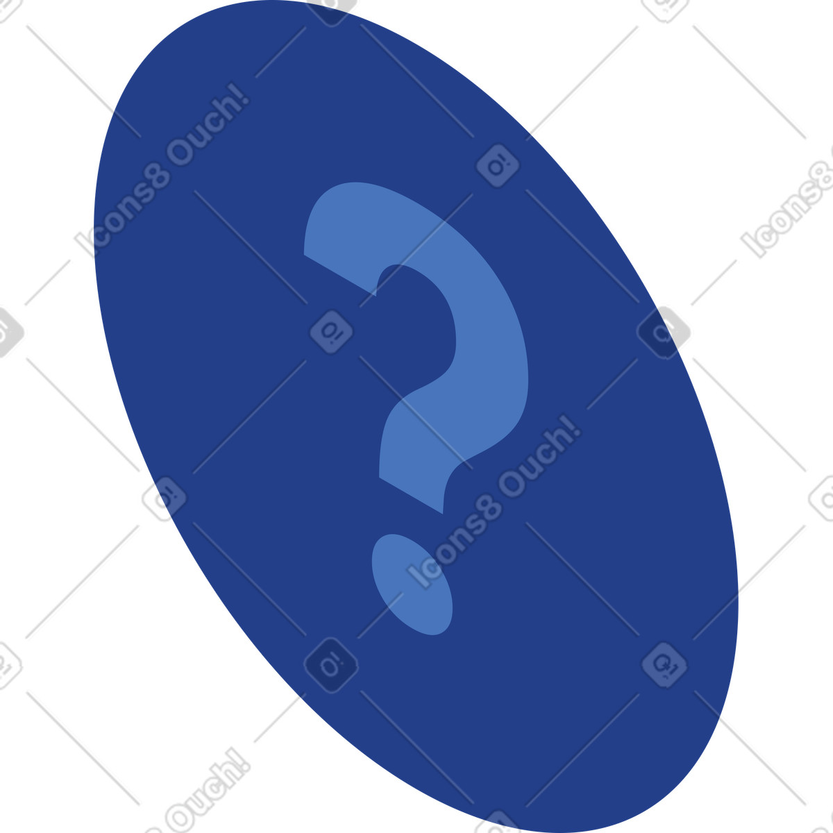 Ilustración Question in circle en estilo Quantum a descargar en PNG y SVG