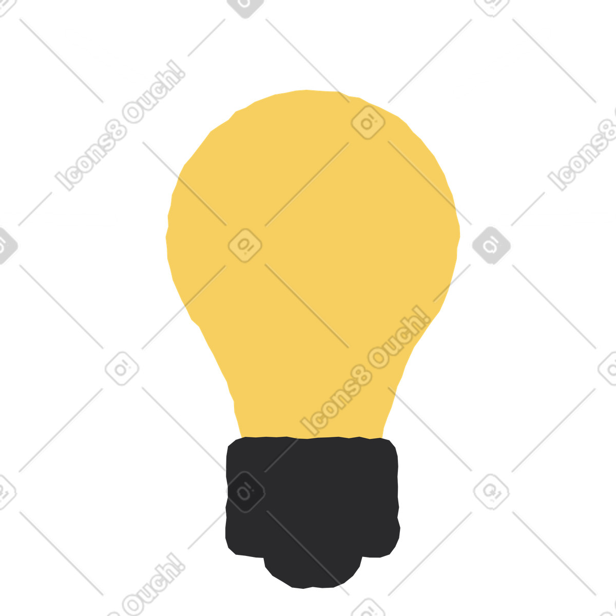 Illustration Lampe jaune dans le style Pablo à télécharger aux formats PNG, SVG