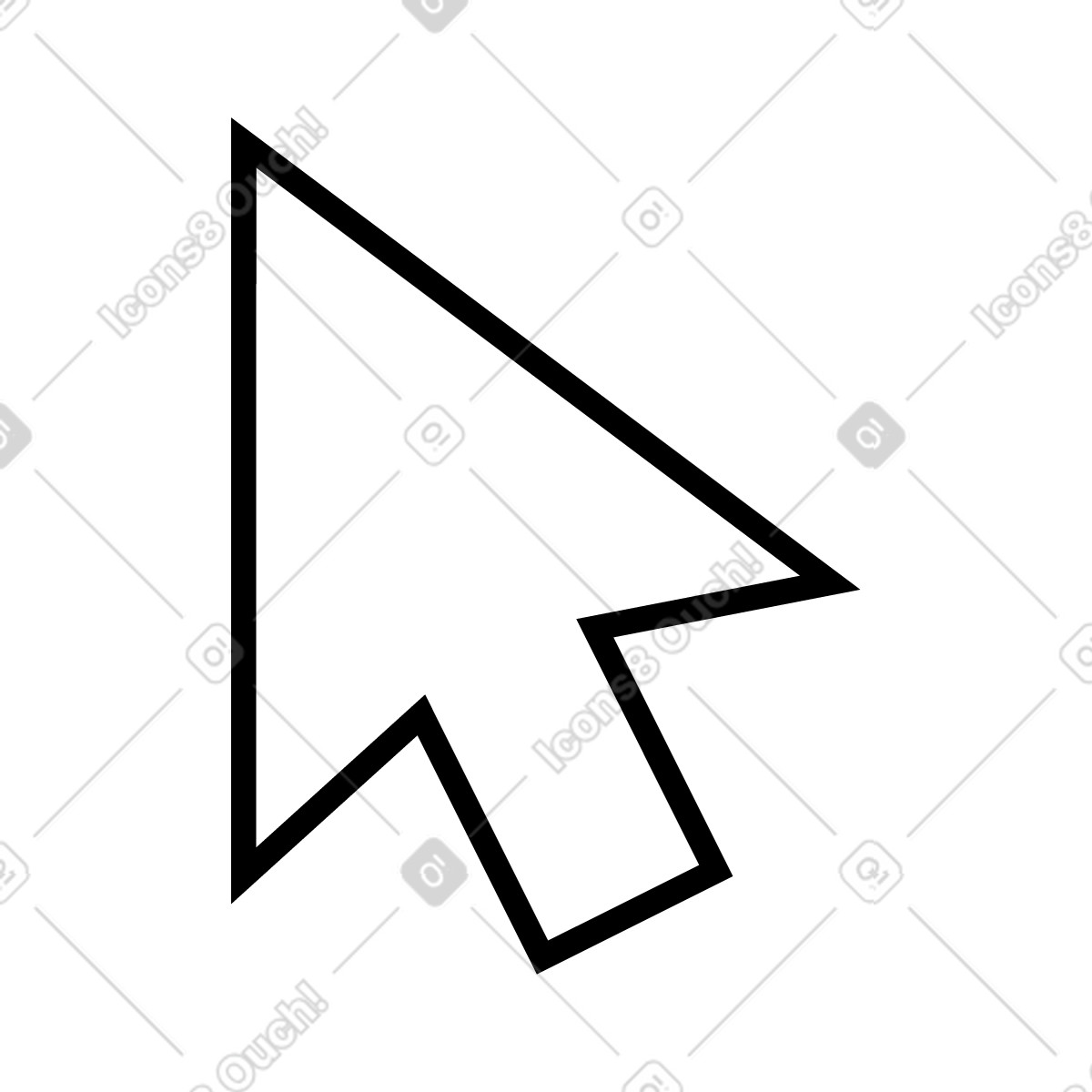 Ilustración Cursor del ratón en estilo Jumble a descargar en PNG y SVG
