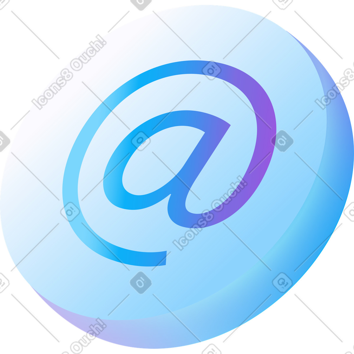 @-zeichen-symbol-Illustration im Hi-tech-Stil als Download in PNG, SVG
