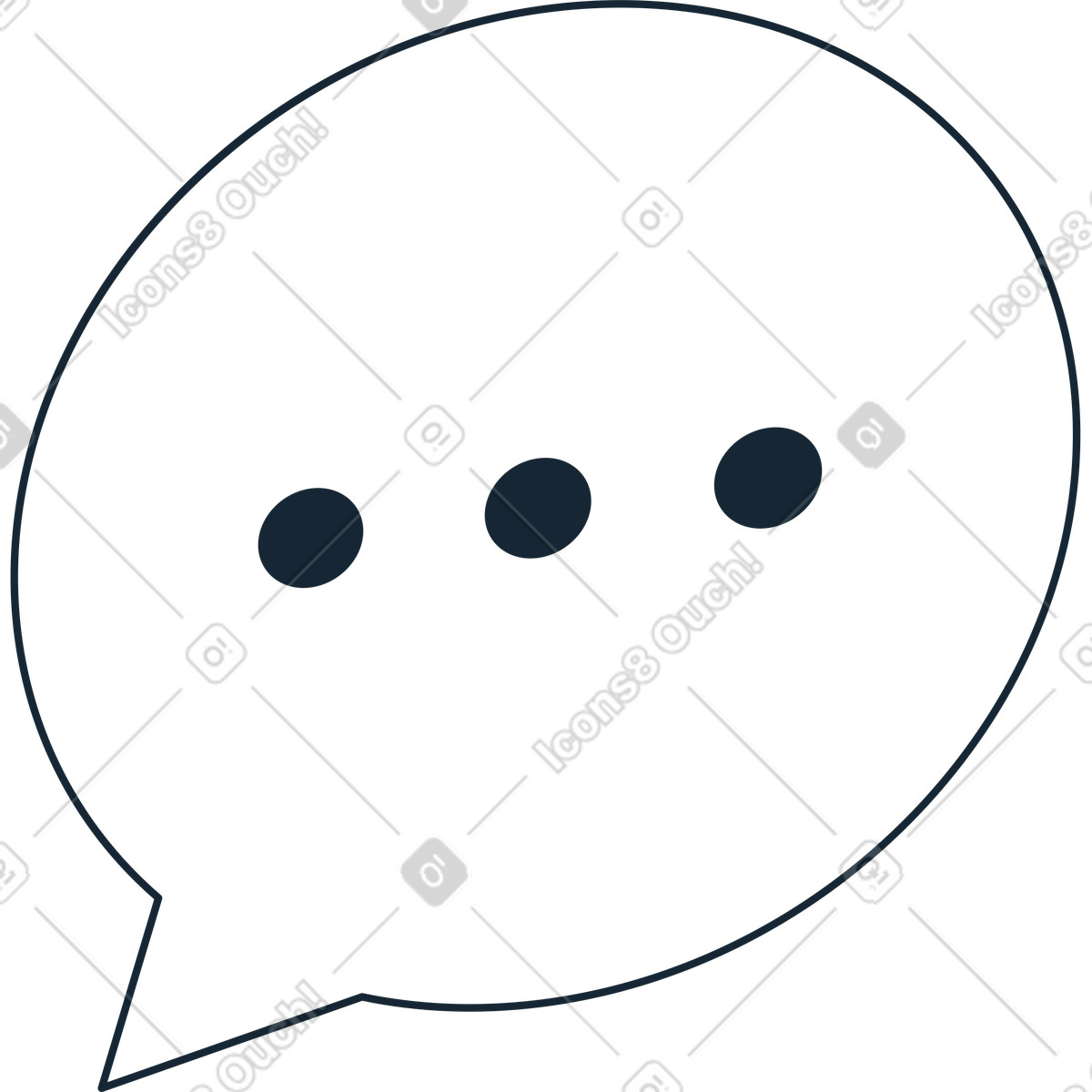 Nachrichtenbenachrichtigungsblase-Illustration im Indigo-Stil als Download in PNG, SVG