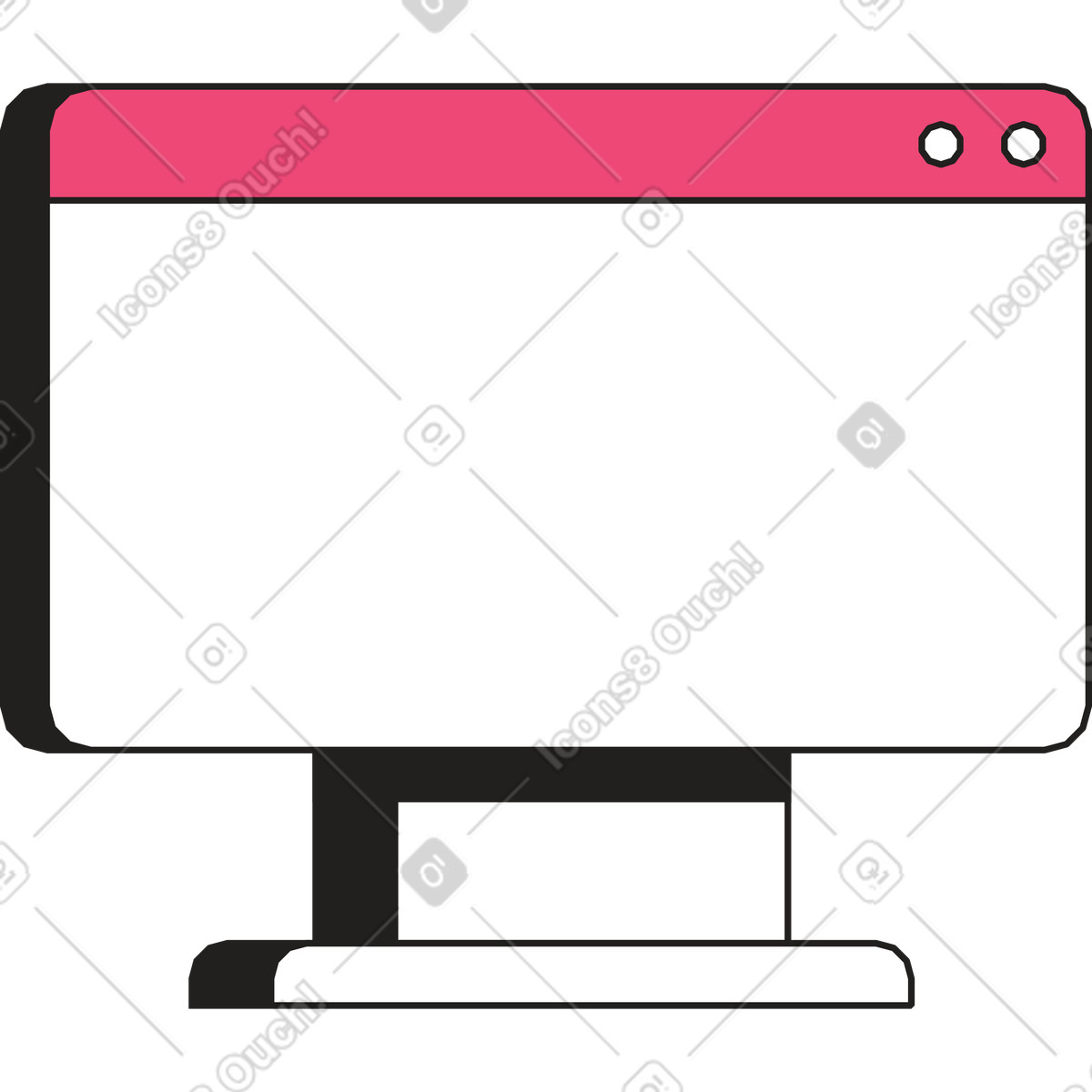 Schermo del computer illustrazione in stile Dazzle Line scarica in PNG, SVG
