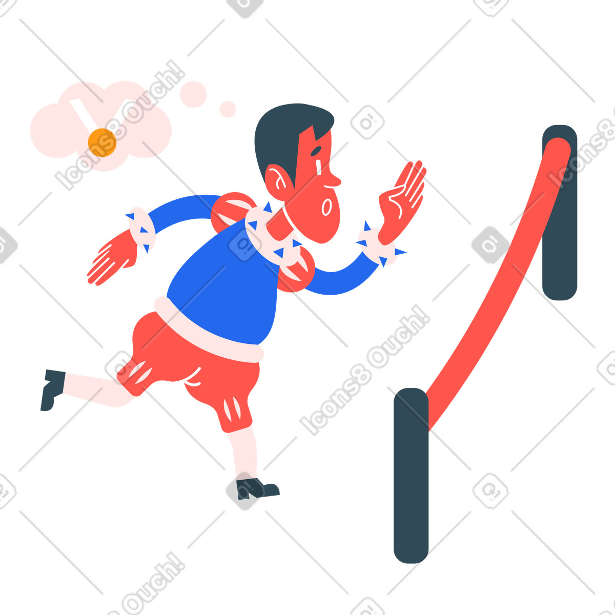 Ilustração de Correndo para a linha chegada em no estilo Kingdom baixar em PNG, SVG