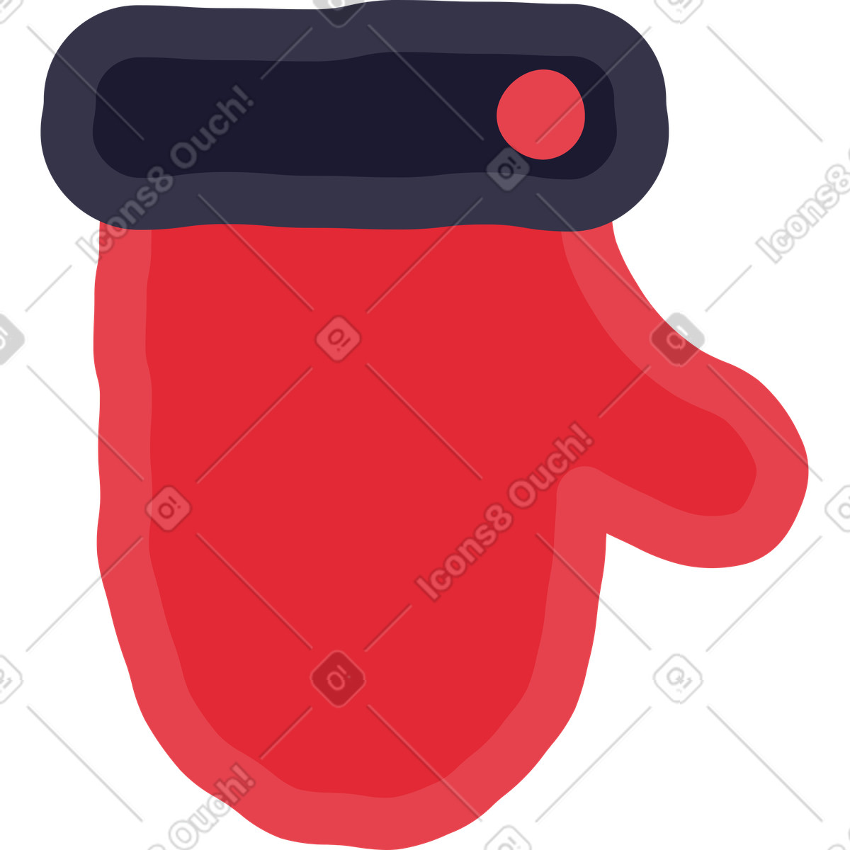 Mittens illustration in Stripy style download in PNG, SVG