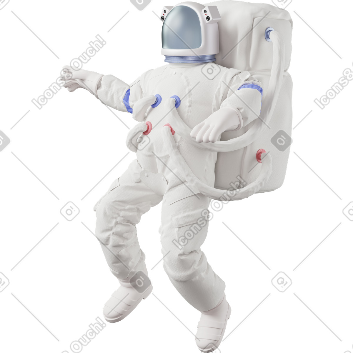 Ilustração de Astronaut floating em no estilo 3D Business para baixar em PNG, SVG