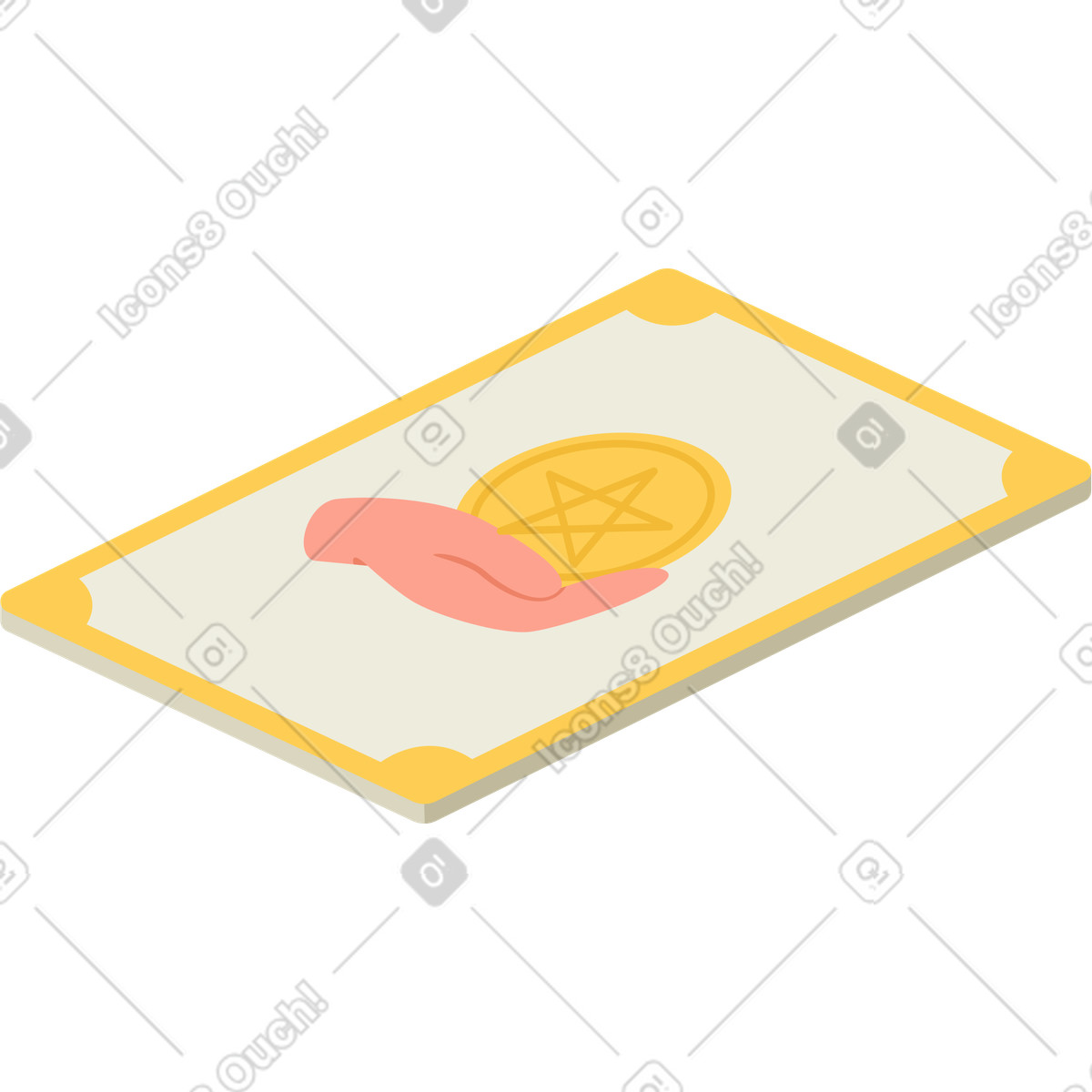 Tarot card illustration in Social style download in PNG, SVG