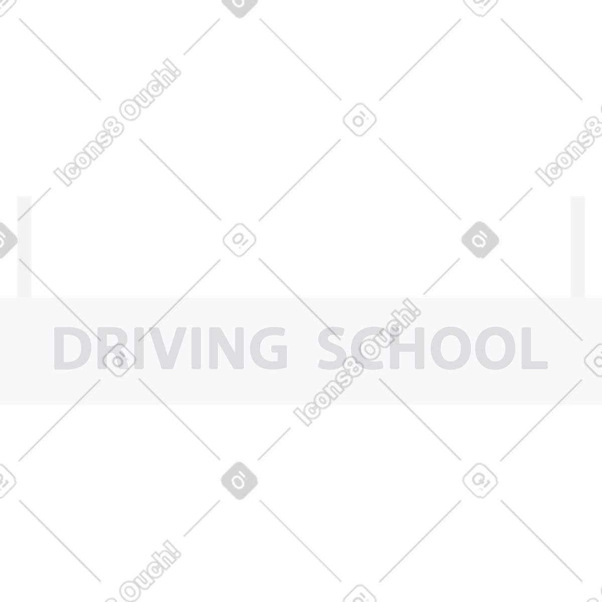 Signboard driving school illustration in Urban style download in PNG, SVG