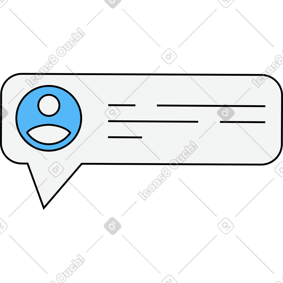 Kindy スタイルの コメント のイラストをPNG、SVG形式でダウンロード