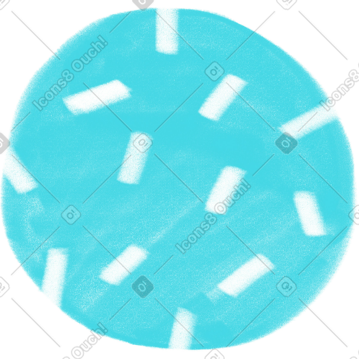 Illustration Blue circle with spots dans le style Doodle à télécharger aux formats PNG, SVG