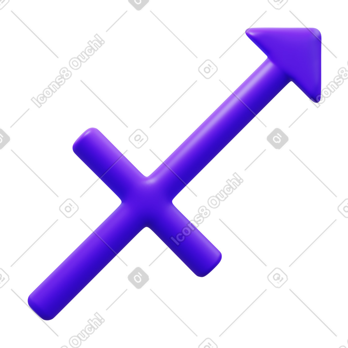 Sagittarius illustration featuring stars and symbols, a unique clipart for constellations