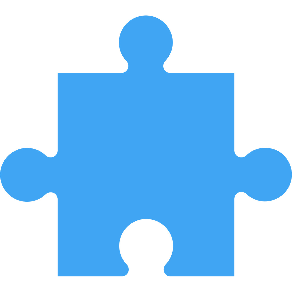 Ilustração de Puzzle piece blue em no estilo Fogg para baixar em PNG, SVG