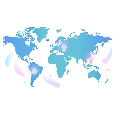 A world map is displayed, featuring vibrant ocean and land areas marked by various colors. Specific locations around the globe are illustrated with symbols representing plastic pollution hotspots. Each hotspot is depicted with an icon of a plastic bottle or bag and is connected by flowing lines to indicate water currents. The map includes labels of each hotspot in clear text on a background of soft pastel colors. Small illustrations of marine life can be seen near the coastlines, highlighting the impact of plastic pollution on the environment.