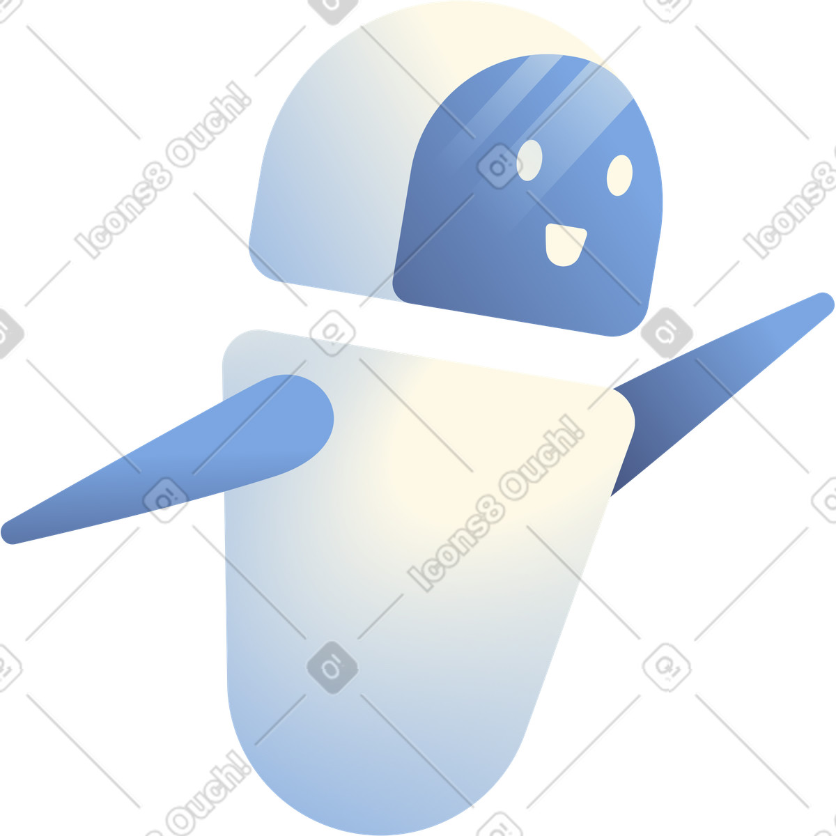 Ilustración Robot en estilo Beam a descargar en PNG y SVG