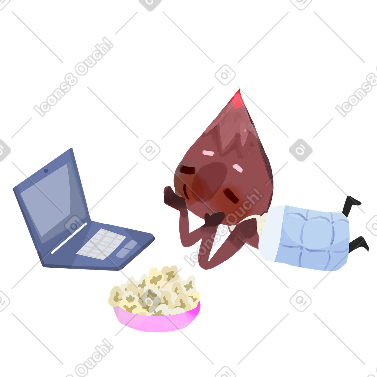 Chilling illustration featuring relaxing vibes in chill clipart, available as PNG