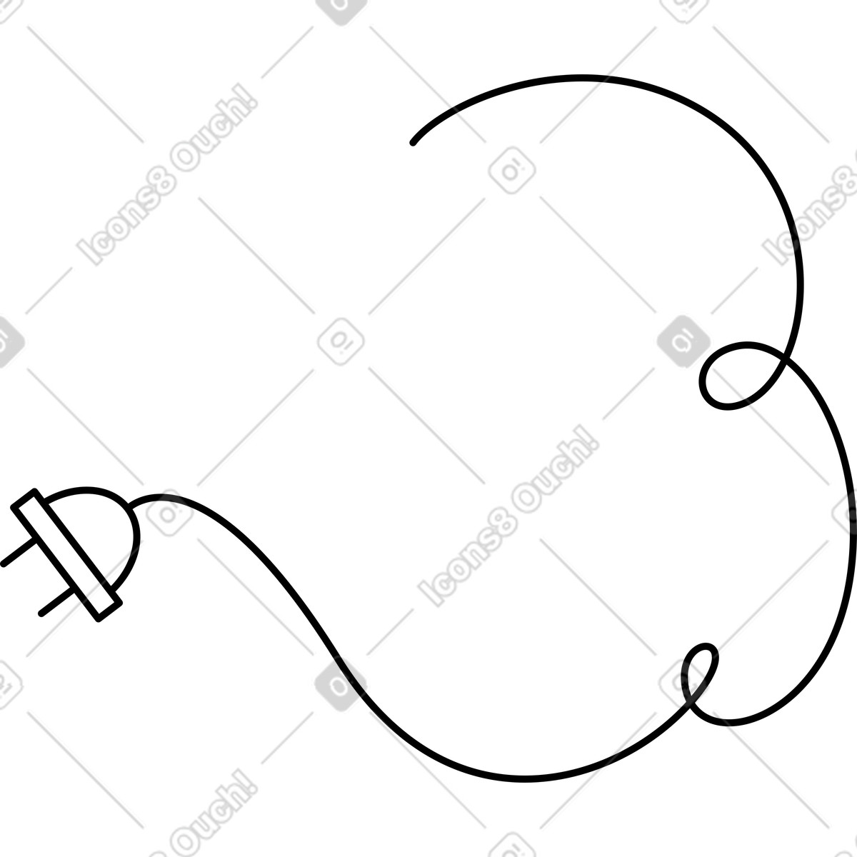Ilustração de Plugue em no estilo Transistor para baixar em PNG, SVG