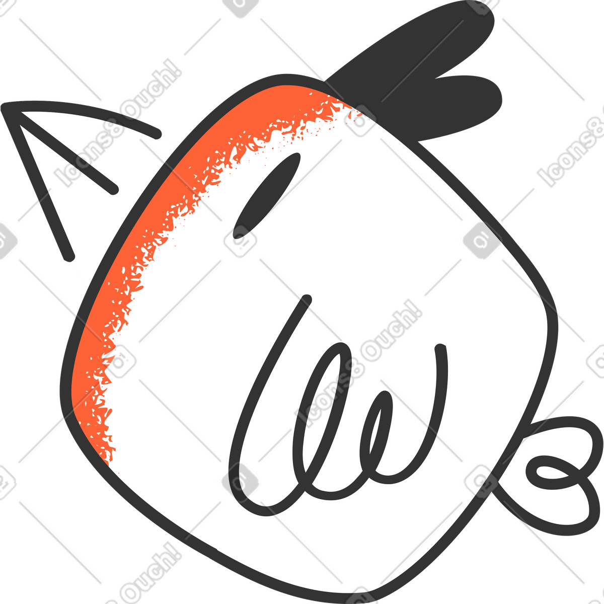 Ilustração de 鸟 em no estilo Crayon para baixar em PNG, SVG
