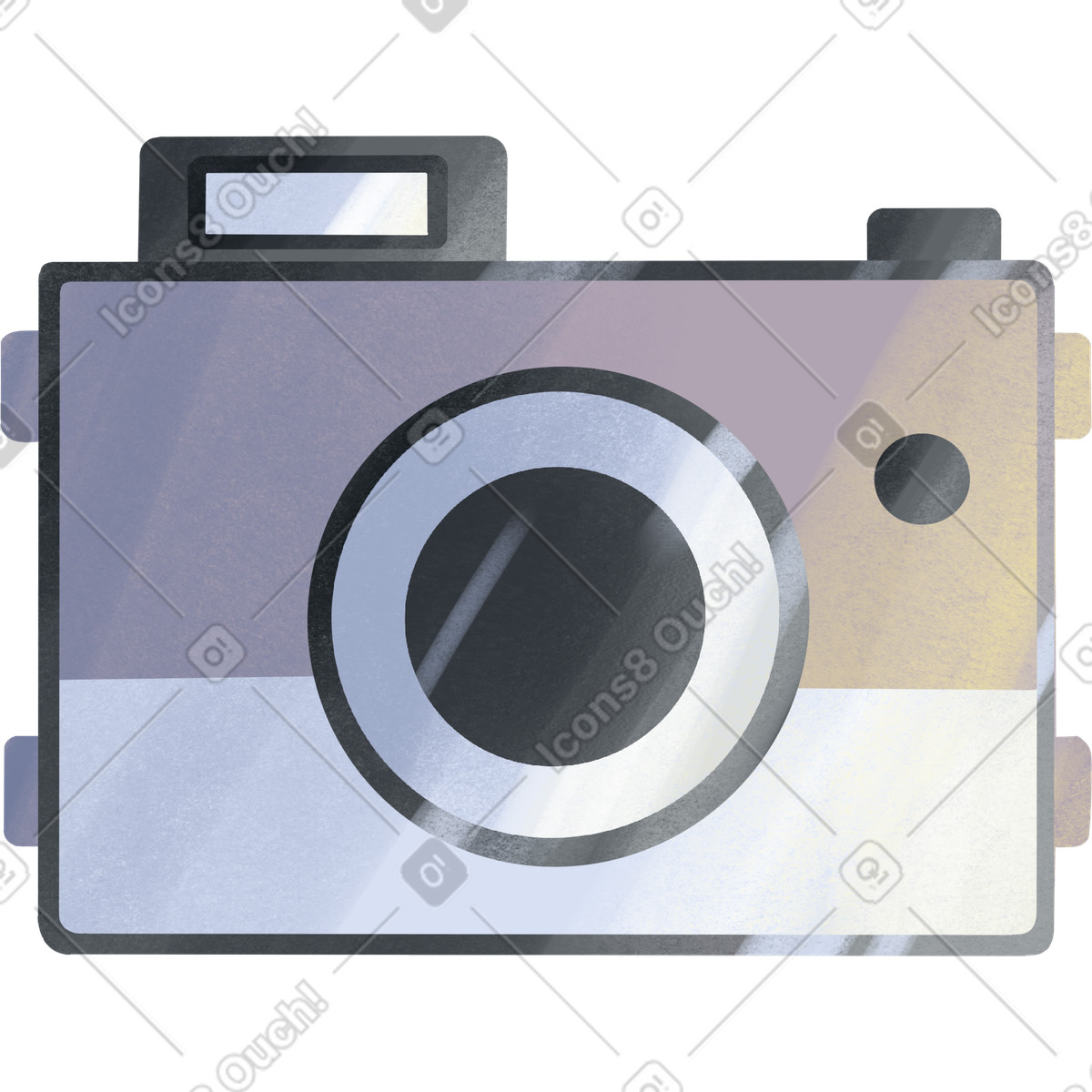Camera illustration in Shine style download in PNG, SVG