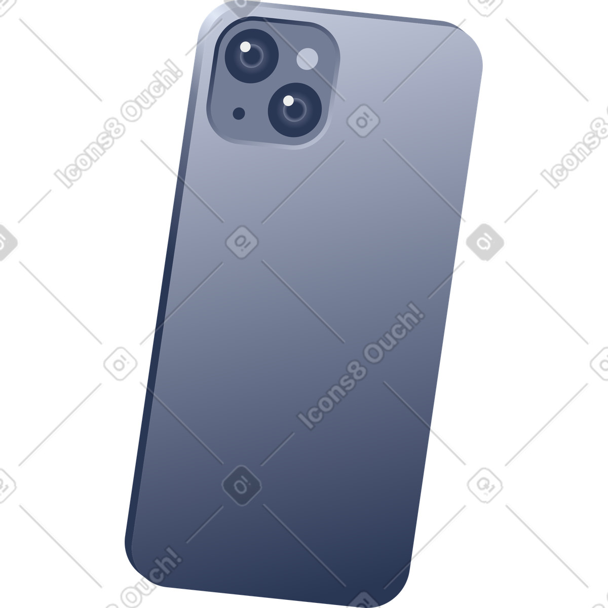 Ilustração de Celular em no estilo Lucent para baixar em PNG, SVG