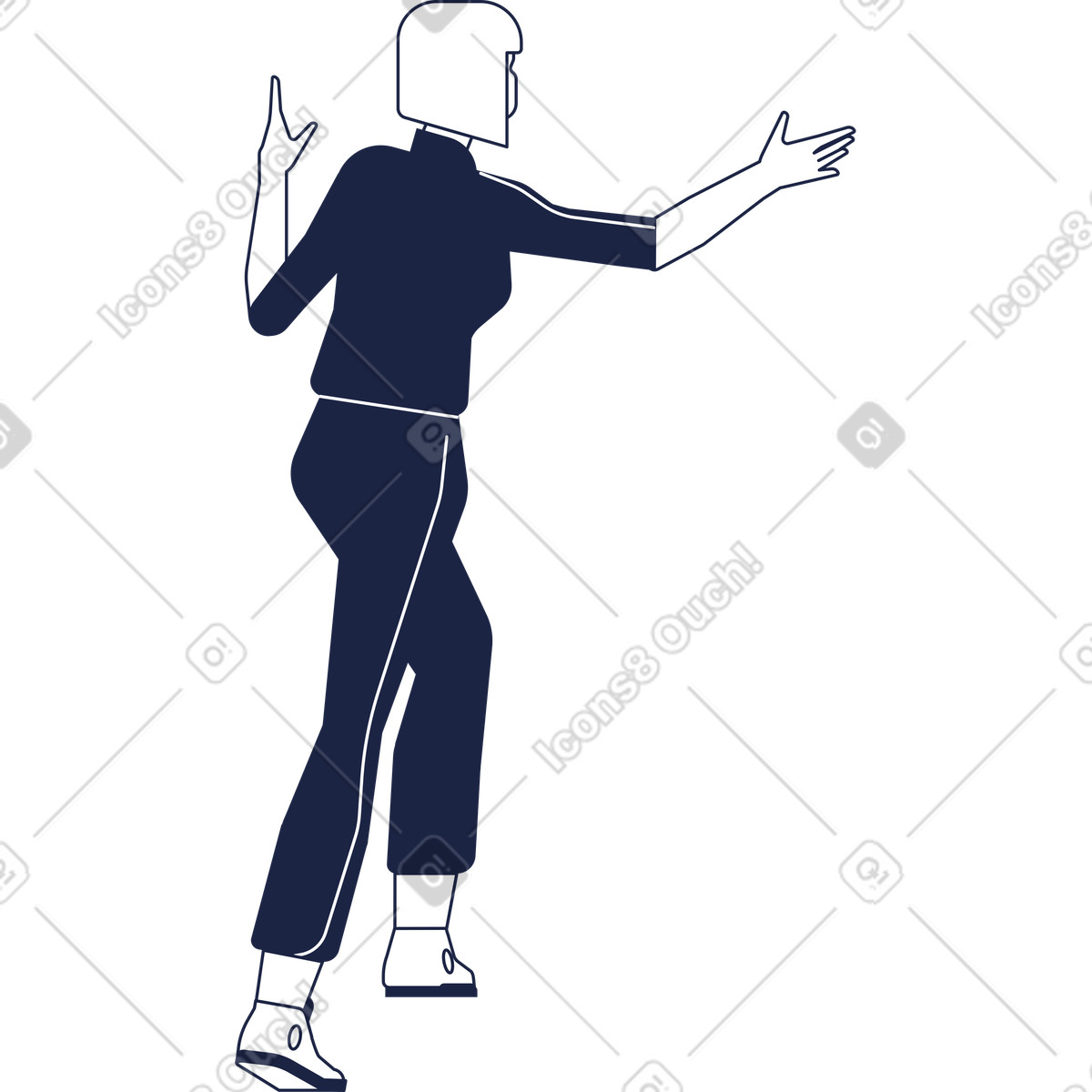 Ilustração de Inscreva-se mulher entrar na linha em no estilo Urban Line para baixar em PNG, SVG